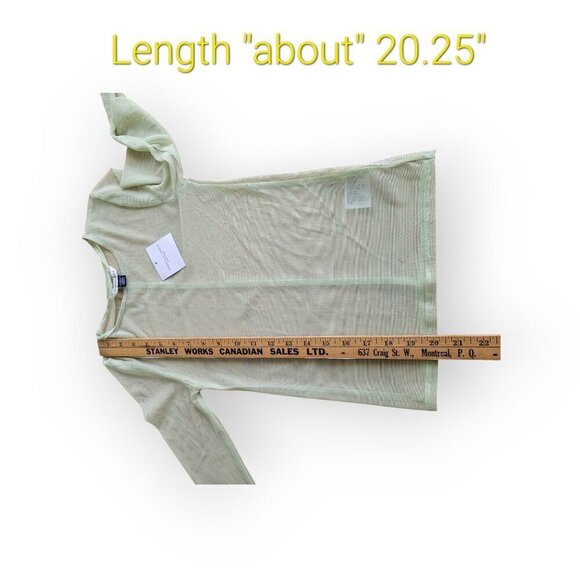 American Eagle Mesh Sheer Top XS Celery Green NWT - Picture 10 of 11